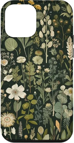 Vista 16 de Olive Green Boho Botanical Wildflowers Funda para iPhone 17
