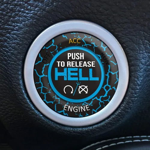 Vista 8 de TOOLEPIC Cubierta de botón de arranque para Dodge Challenger Charger Durango Accesorios 2015-2025 - Kit de interruptor de encendido y parada de Azul