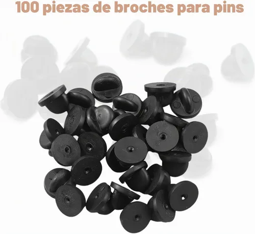 Vista 7 de Lapel Pin Backs, Safety Backs for Brooch Tie Hat Badge Insignia Negro