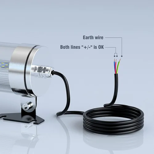 Vista 4 de YouTeMei Luz de la máquina del LED, 20W LED tubo de luz, luz de trabajo a prueba de explosiones 110-220V IP68 impermeable CNC máquina tubo de luz