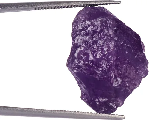 Vista 3 de GEMHUB Amatista violeta áspera natural de 14 quilates con certificado EGL para Reiki, corte, vaso, envoltura