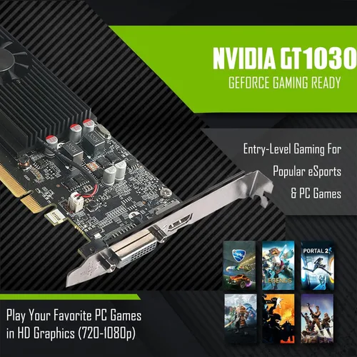 Vista 4 de TechMagnet PC de escritorio para juegos, Intel i7 6ª generación, Zeus Pro 4, GT 1030, ARGB de RAM de 16 GB, SSD de 1 TB + disco duro de 2 TB