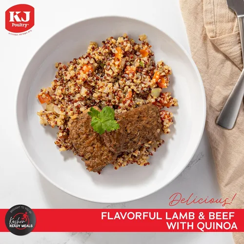Vista 6 de KJ Poultry Kosher Ready Meals – Variedad de carne de res (4 unidades) preparada Entree totalmente cocida, estable en el microondas, cena, viajes