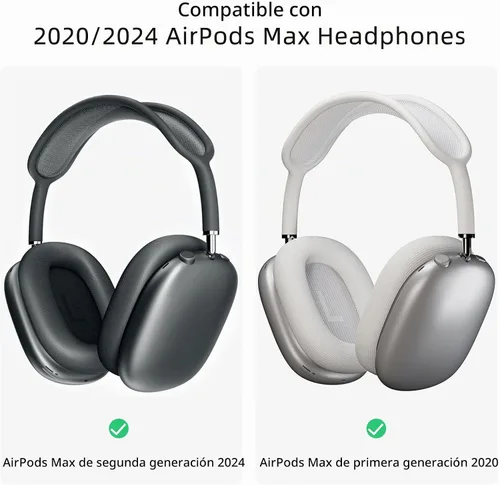 Vista 3 de MONOCARBON Funda de fibra de carbono real para AirPods Max (2024/2020), cubierta protectora de grado militar para auriculares Apple Max, único Azul