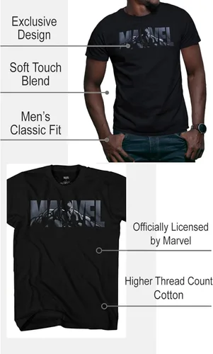 Vista 2 de Marvel Camiseta con logotipo de Pantera Negra para Adultos