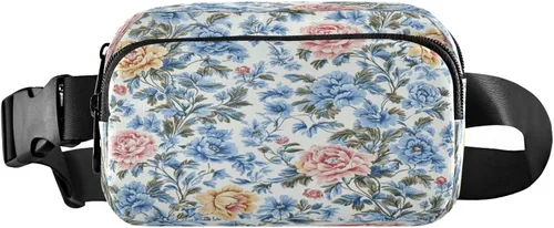 Vista 33 de Riñonera con patrón de lunares rojos y blancos para mujeres y hombres, cangurera pequeña, bolsa cruzada para exteriores, senderismo, correr, viajes