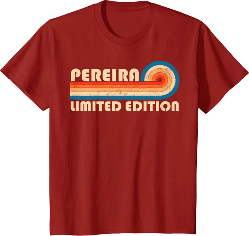 Vista 50 de PEREIRA - Camiseta vintage con apellido retro de los años 80 y 90, Negro