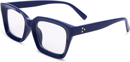 Vista 11 de COASION Lentes de bloqueo de luz azul, lentes clásicos gruesos con montura cuadrada para mujeres y hombres