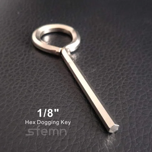 Vista 7 de Llave hexagonal estándar de 1/8 pulgadas con bucle completo, llave Allen para dispositivos de salida de pánico, metal sólido, 10 paquetes