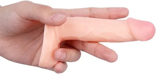 Vista 7 de Consolador pequeño realista de 4 pulgadas, tapón anal para principiantes, consolador anal suave con eje curvado y bolas, juguete sexual