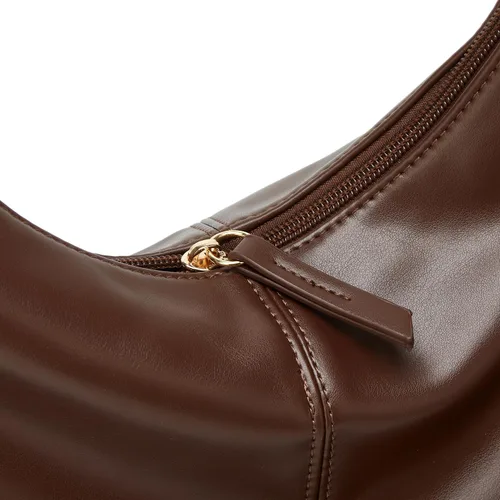 Vista 7 de Bolso de hombro de ante moderno para mujer, bolsa de mano, bandolera, bolso con asa superior, bolso para viajes, universidad, trabajo