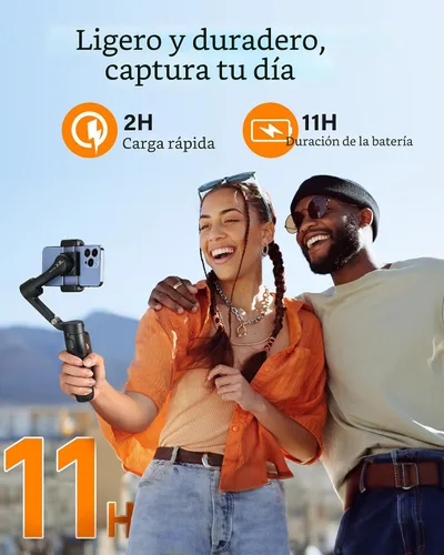 Vista 7 de Estabilizador de cardán iSteady X3 SE de hohem para iPhone, estabilizador de teléfono con control remoto desmontable, cardán plegable portátil de 3