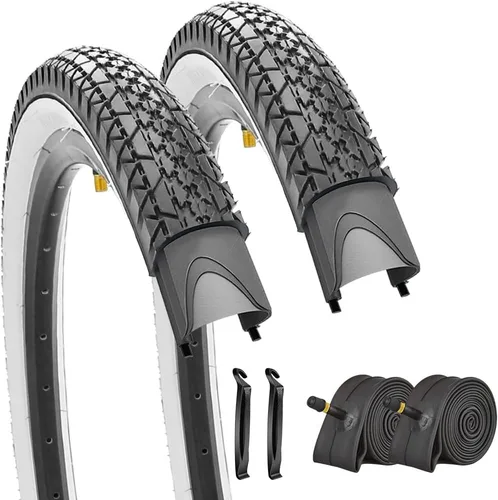 Vista 9 de Paquete de 2 neumáticos y tubos de bicicleta Beach Cruiser de 24 pulgadas/26 x 2.125 pulgadas o sin tubos de 24 pulgadas/26 x 1.75 pulgadas/2.125