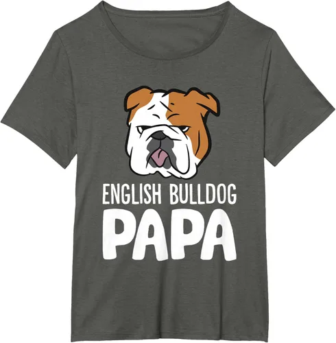 Vista 68 de Camiseta divertida de Bulldog Inglés para papá dueño de perro, Negro