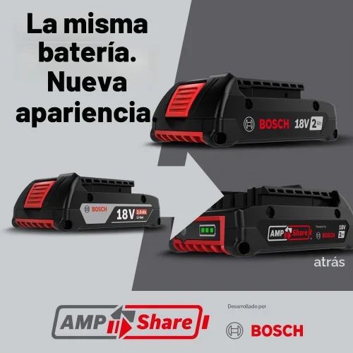 Vista 7 de Bat612- 2PK 18-volt iones de litio 2.0 Ah Bosch slim pack batería con indicador de combustible digital, 2-pack