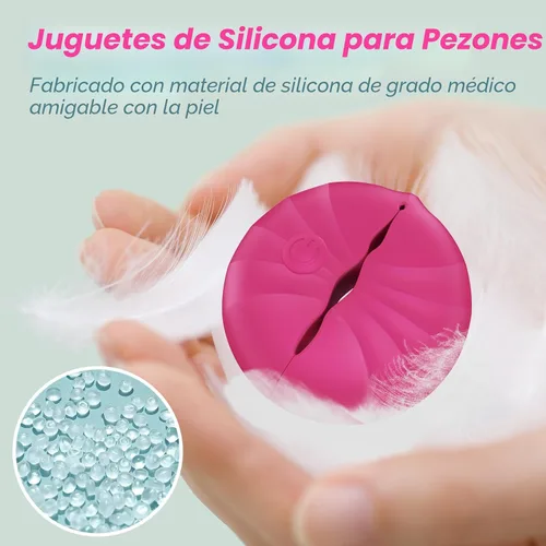 Vista 5 de Juguetes para pezones, vibrador de pezón, abrazaderas para pezones, placer sexual para mujeres con 10 modos de vibración, juguete invisible ligero