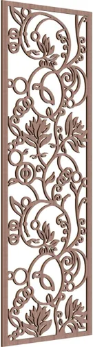 Vista 65 de Caspian Paneles de pared de madera con calado decorativo perforado, 9 3/8 pulgadas de ancho x 24 3/8 pulgadas de alto x 1/4 de alto, cereza