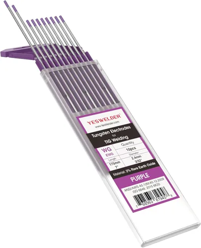 Vista 48 de YESWELDER Electrodo de tungsteno TIG Weld 1/8"x 7" 10-pk, no radiactivo comparable a E3 púrpura