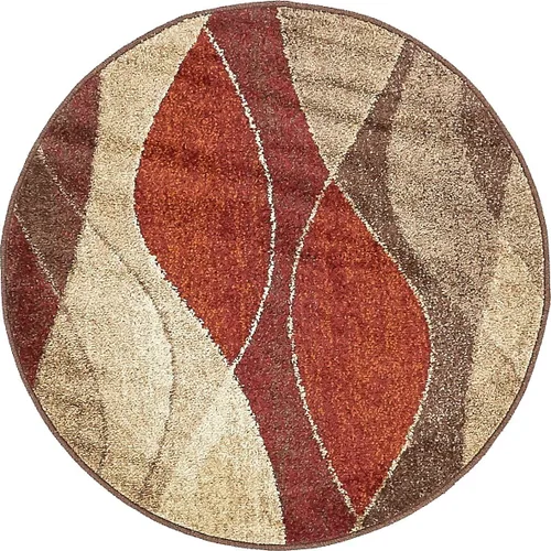 Vista 13 de Unique Loom Colección Otoño Alfombra de Área - Plantation (5' 3" Redonda, Multicolor/Beige)