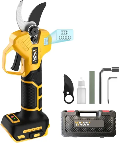 Vista 8 de Tijeras de podar eléctricas sin escobillas para batería Makita de 18 V, tijeras de podar inalámbricas portátiles con pantalla LCD y cuchillas SK5
