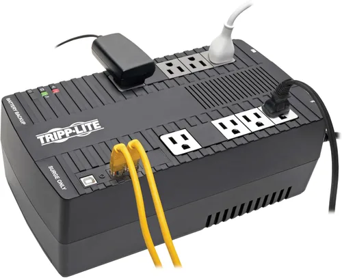 Vista 2 de Tripp Lite Protector contra sobretensiones de respaldo de batería de 550 VA, regulación automática de voltaje AVR, fuente de alimentación