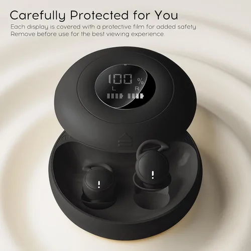 Vista 7 de Auriculares para dormir Bluetooth 6.0, mini auriculares invisibles de silicona para dormir de lado, auriculares con bloqueo de ruido, auriculares