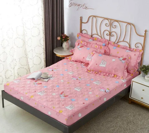 Vista 7 de Juego de cama transpirable para niños y niñas, sábanas bajeras gruesas acolchadas estampadas, para habitación de adultos, tamaño individual, doble