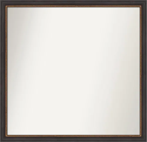 Vista 280 de Amanti Art Espejo de baño negro para sobre el fregadero, 23 x 23 pulgadas, espejo cuadrado negro Ashton, marco de madera tradicional mediano, se