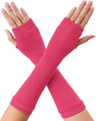 Vista 7 de Allegra K Calentadores de brazo sin dedos unisex de moda clásica