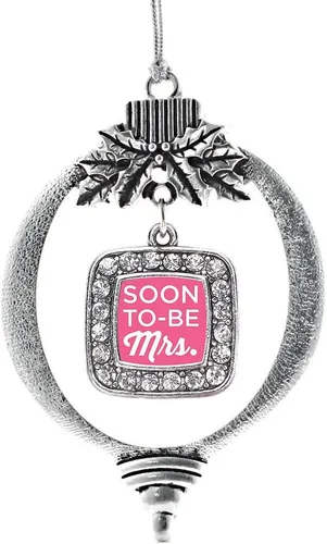 Vista 209 de Inspired Silver - Bon Voyage Cruise Ship Charm Ornamento – Adornos navideños cuadrados de plata con joyas de circonita cúbica