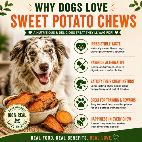 Vista 4 de Gaines Family Farmstead Golosinas para perros, bolsa de 8 onzas, masticables de batata de un solo ingrediente para perros, alternativa de cuero