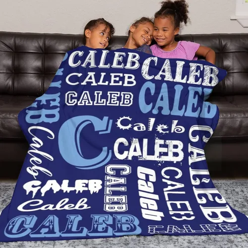 Vista 5 de Mantas personalizadas para bebés, niñas y niños, mantas personalizadas con nombre para niños, mantas personalizadas con nombre de regalo