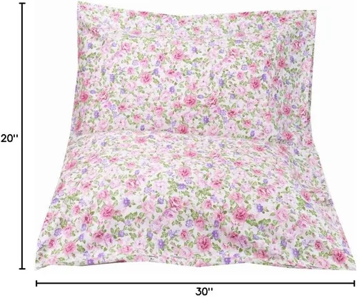 Vista 9 de Juego de 2 fundas de almohada de algodón suaves y lujosas con cierre de sobre, 20 x 30 pulgadas