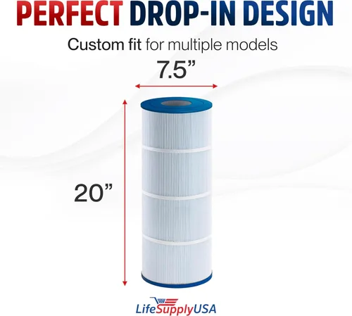 Vista 7 de LifeSupplyUSA Filtro de repuesto para piscina Pleatco Pentair CCP320, PCC80-PAK4, Unicel C-7470, R173573, Filbur FC-1976, 178580, 817-0081