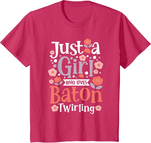 Vista 72 de A Girl Who Loves Baton Twirling - Camiseta de giro Majorette Twirler, Negro