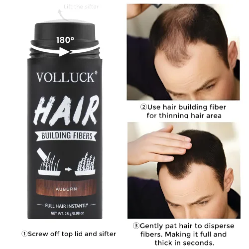 Vista 7 de Polvo para retoque de raíces + sombra de línea capilar con fibras capilares para adelgazar el cabello, rubio claro