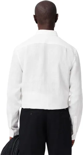 Vista 3 de Lacoste Camisa casual de lino de ajuste regular para hombre