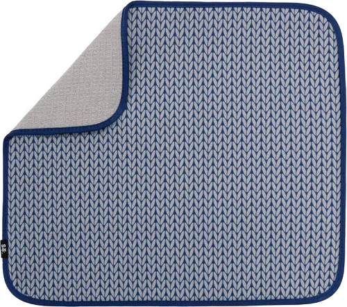 Vista 35 de S&T INC. Tapete de microfibra para secado de platos, reversible y absorbente para cocina, de 16 x 18 pulgadas, color negro