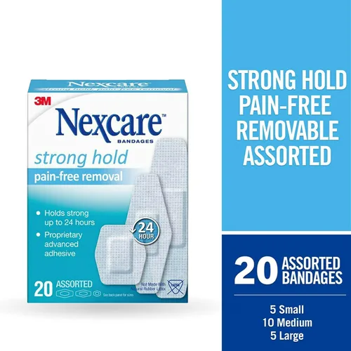 Vista 2 de Nexcare Strong Hold Pain Free Removal Bandages, Assorted, 40 Count