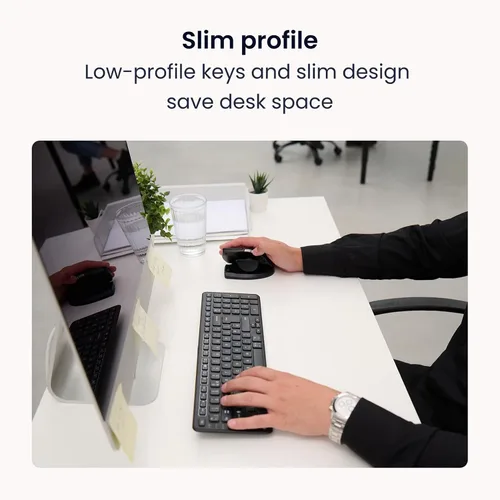Vista 5 de Teclado Contour Balance - Teclado ergonómico compacto para aliviar el dolor de muñeca con inclinación ajustable para apoyar, compatible