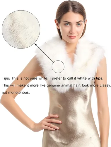 Vista 3 de Soul Young Faux Fur - Cuello Calentador para mujer, Bufanda
