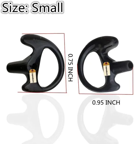 Vista 3 de Lsgoodcare 24 piezas de repuesto Earmold oreja izquierda para radio bidireccional tubo acústico auricular – Auriculares de silicona Walkie Talkie
