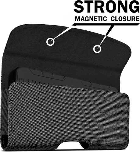 Vista 4 de Funda para Galaxy S25 Ultra S24 Ultra 5G, S23 Ultra S22 Ultra S21 Ultra A15 A25 A35 5G Note 20 Ultra Funda para cinturón con clip, Funda