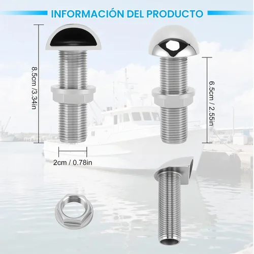 Vista 3 de Reemplazo de ventilación marina de acero inoxidable para barco, fácil de limpiar