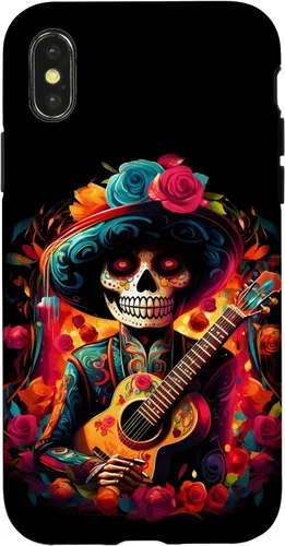 Vista 5 de iPhone 16 Sugar Skull Day of the DEAD Dia de Los Muertos Mariachi Case