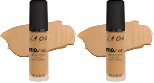 Vista 20 de L.A. Girl PRO.Matte Foundation, Sand GLM678 (Paquete de 2)