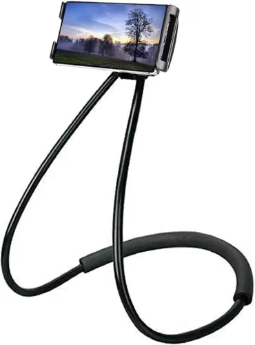 Vista 2 de Soporte para teléfono celular con cuello de cisne Universal Mobile Phone Stand,Lazy Bracket,360 Rotating, DIY Flexible Mount Stand with Multiple