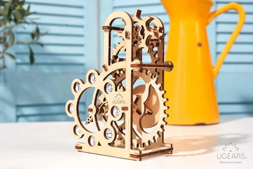 Vista 5 de Ugears, dinamómetro rompecabezas mecánico modelo 3D.