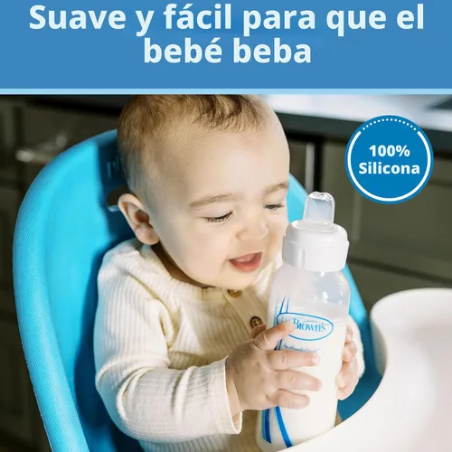 Vista 5 de Dr. Brown's Milestones Options+ Boquillas para sorber estrechas, paquete de 4 Boquillas transparentes