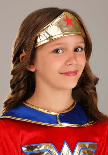 Vista 3 de Disfraz de Vestido Manga Larga de Wonder Woman para Niñas Multicolor